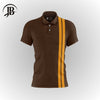 JB POLO stripe Shirt Men (Brown)