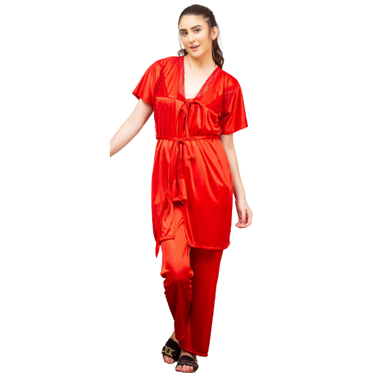 Silk trouser shirt nighty hotsell