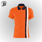 JB POLO stripe Shirt Men (Orange)