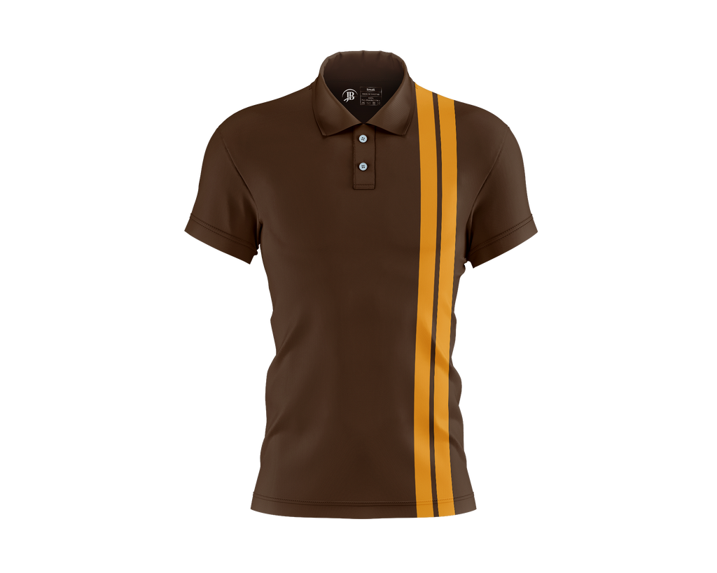 JB POLO stripe Shirt Men (Brown)