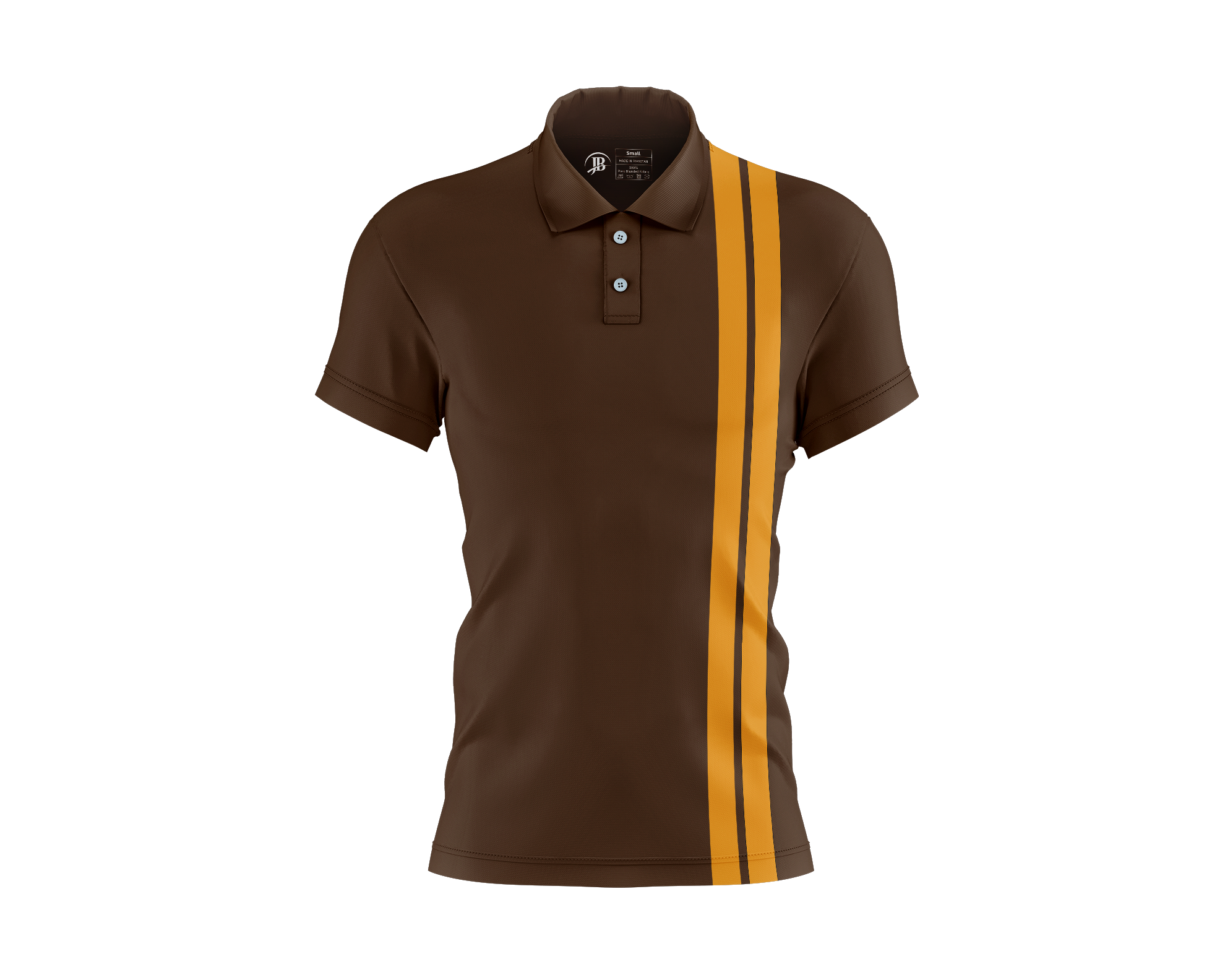 JB POLO stripe Shirt Men (Brown)