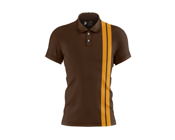 JB POLO stripe Shirt Men (Brown)