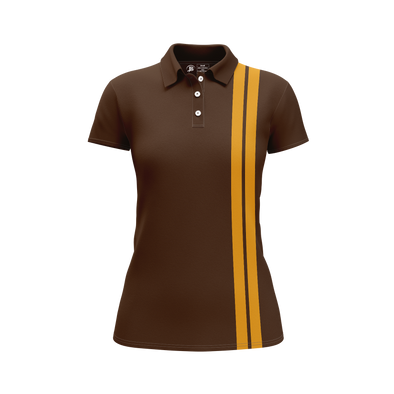 JB POLO stripe Shirt Women (Brown)