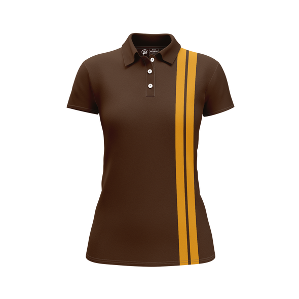 JB POLO stripe Shirt Women (Brown)