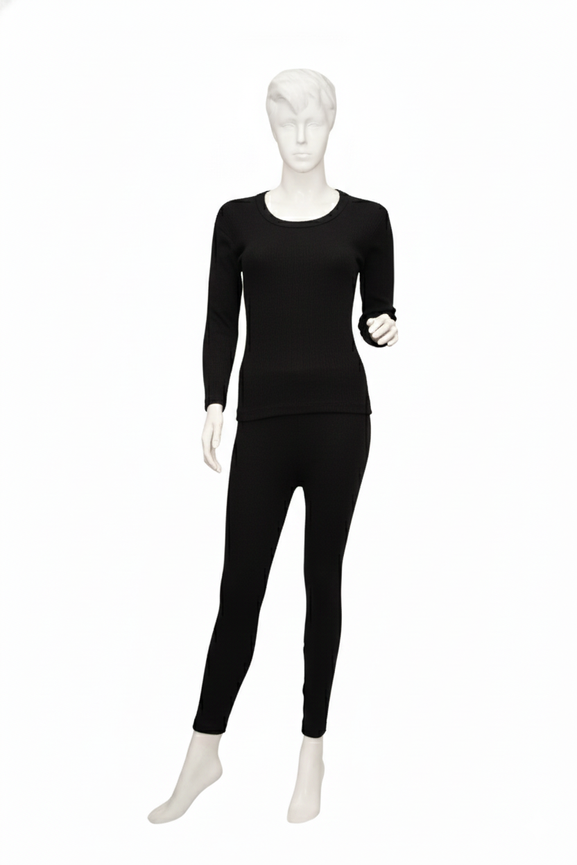 Complete Black Thermal Suit Women