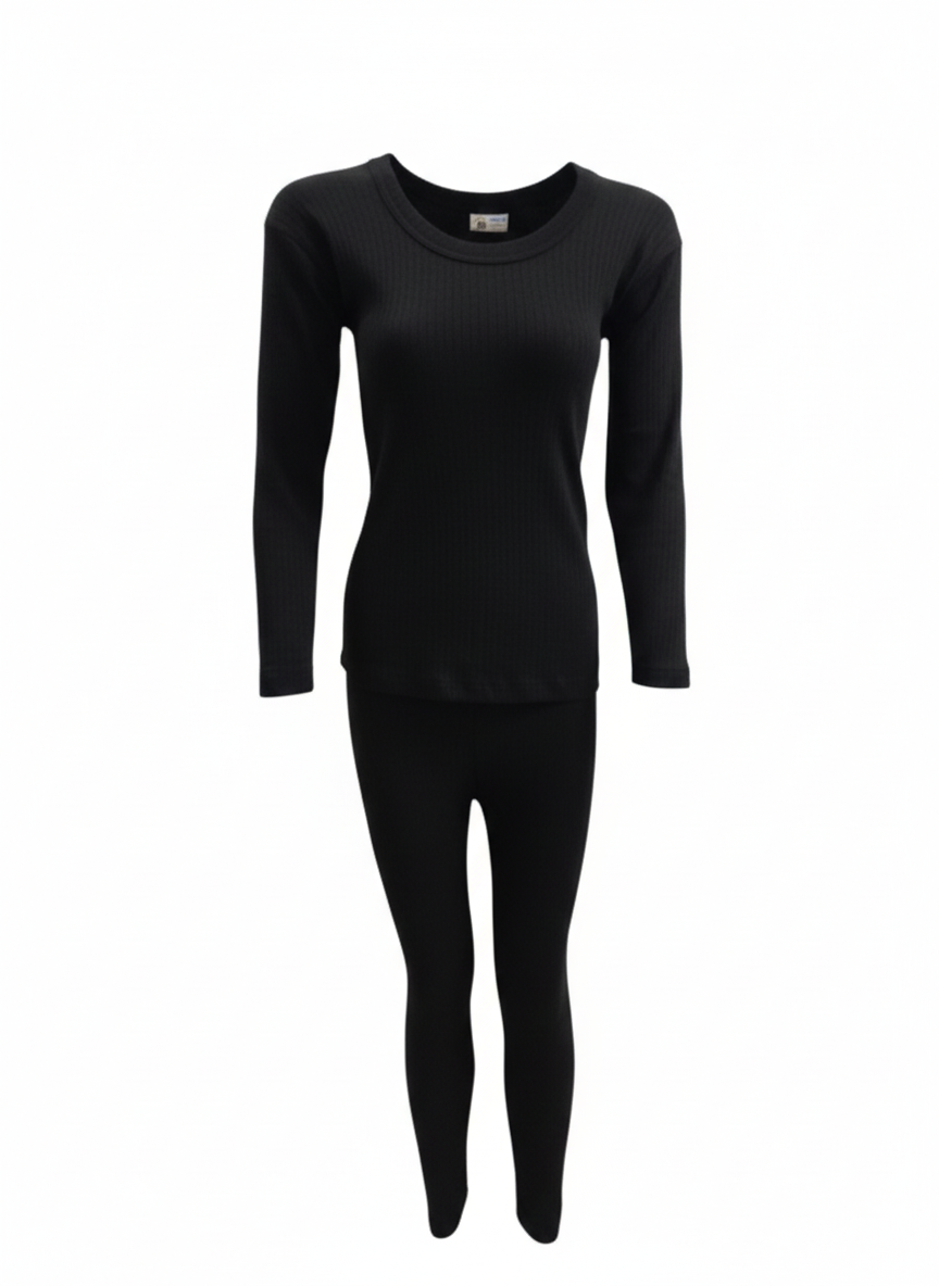 Complete Black Thermal Suit Women