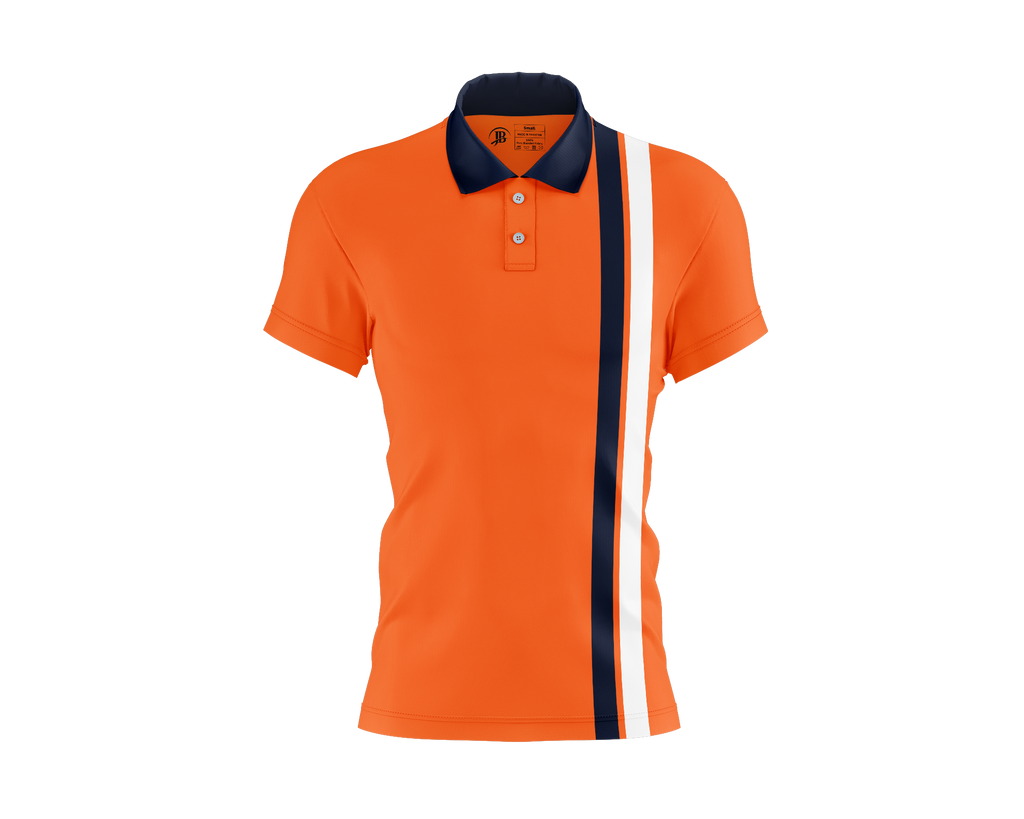 JB POLO stripe Shirt Men (Orange)