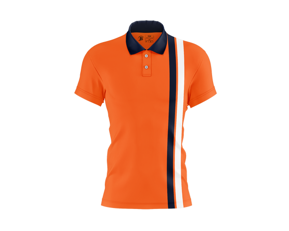 JB POLO stripe Shirt Men (Orange)