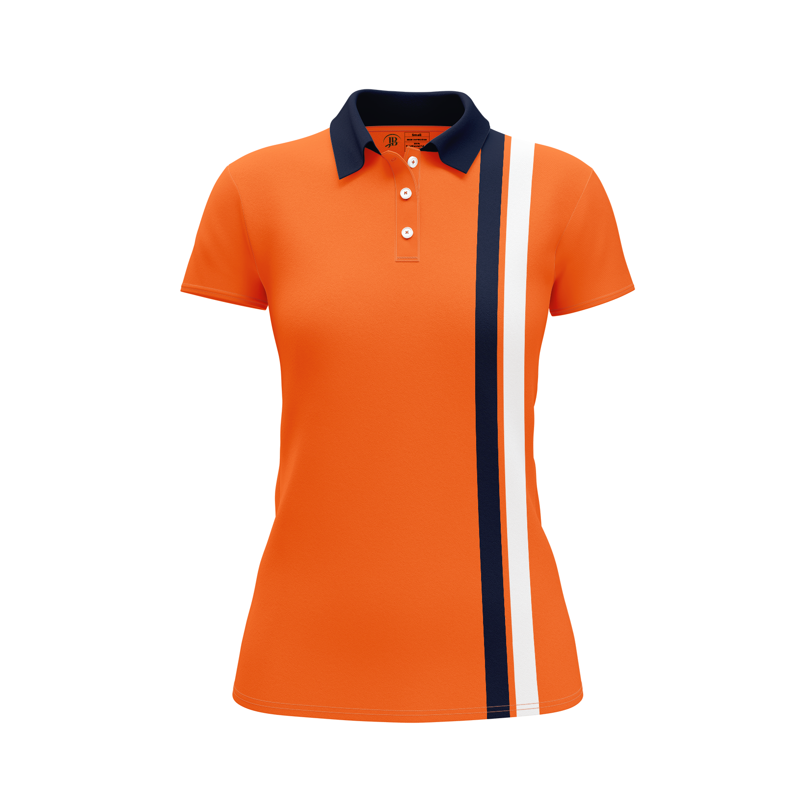 JB POLO stripe Shirt Women (Orange)