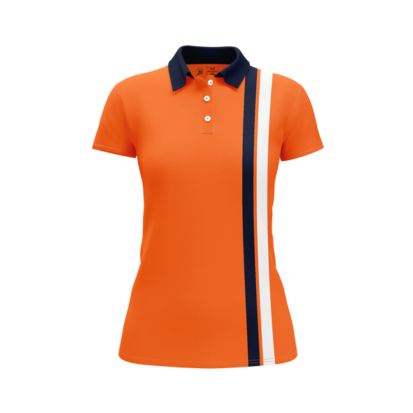 JB POLO stripe Shirt Women (Orange)