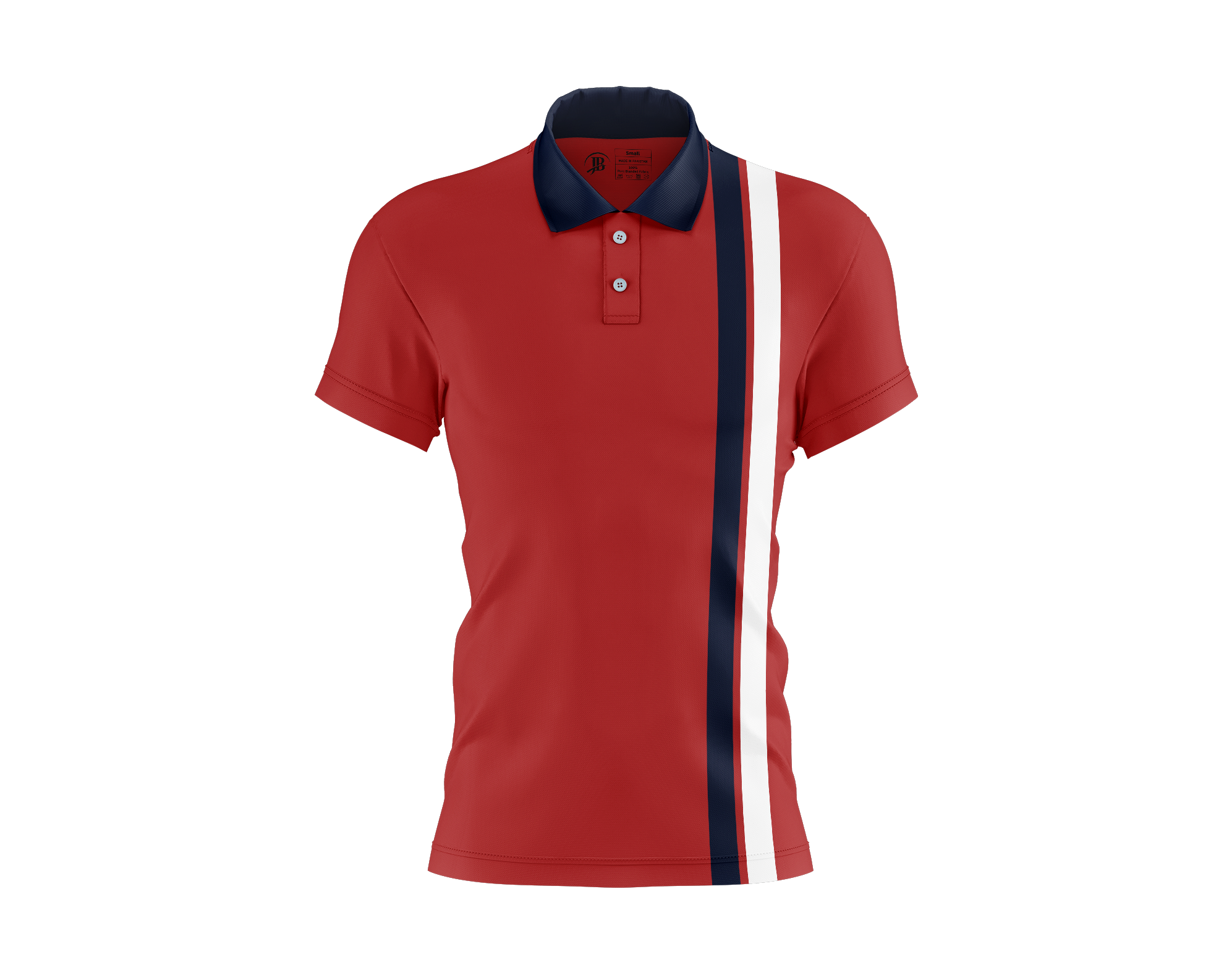 JB POLO stripe Shirt Men (Marroon)