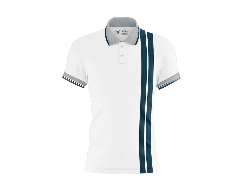 JB POLO stripe Shirt Men (White)