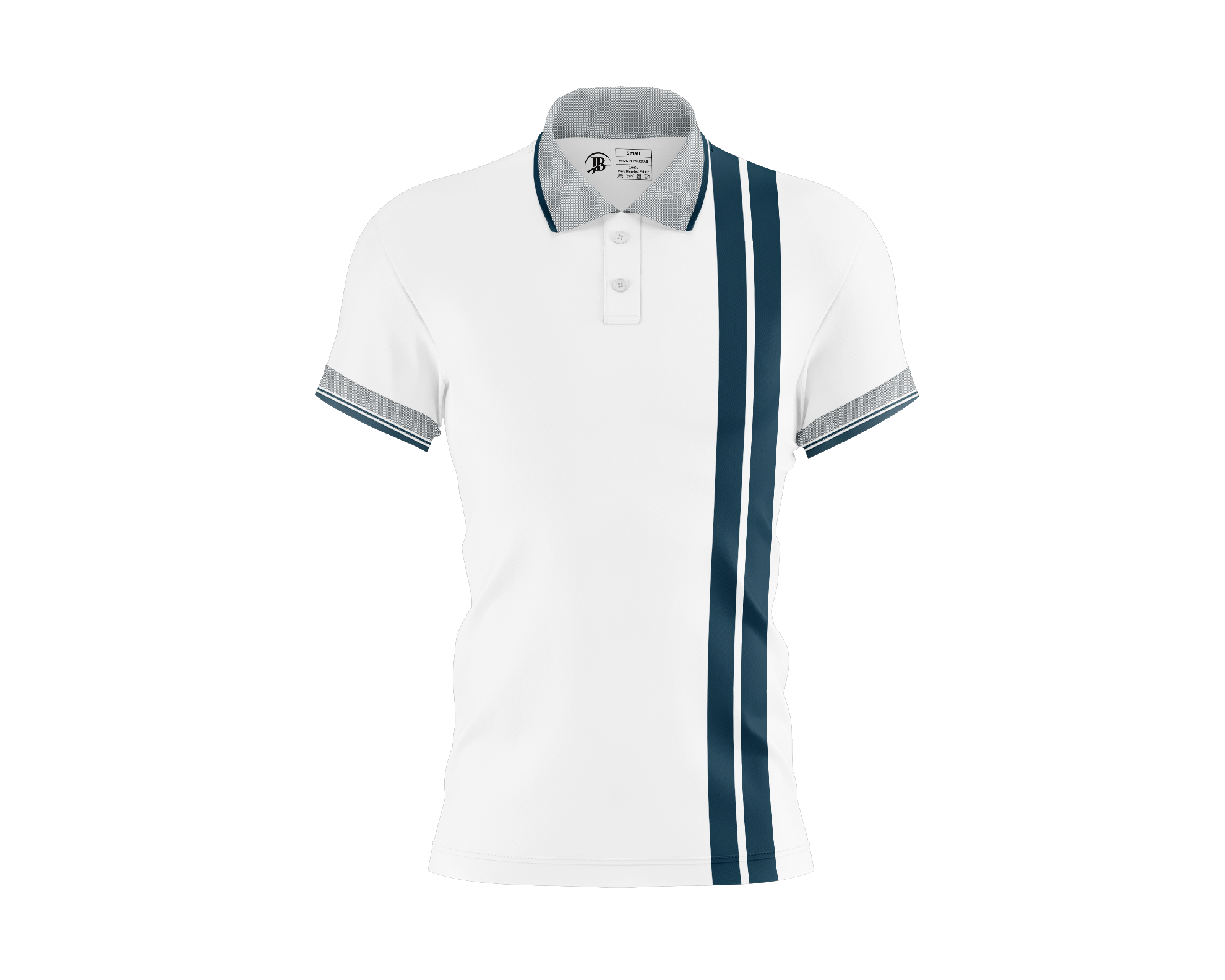 JB POLO stripe Shirt Men (White)