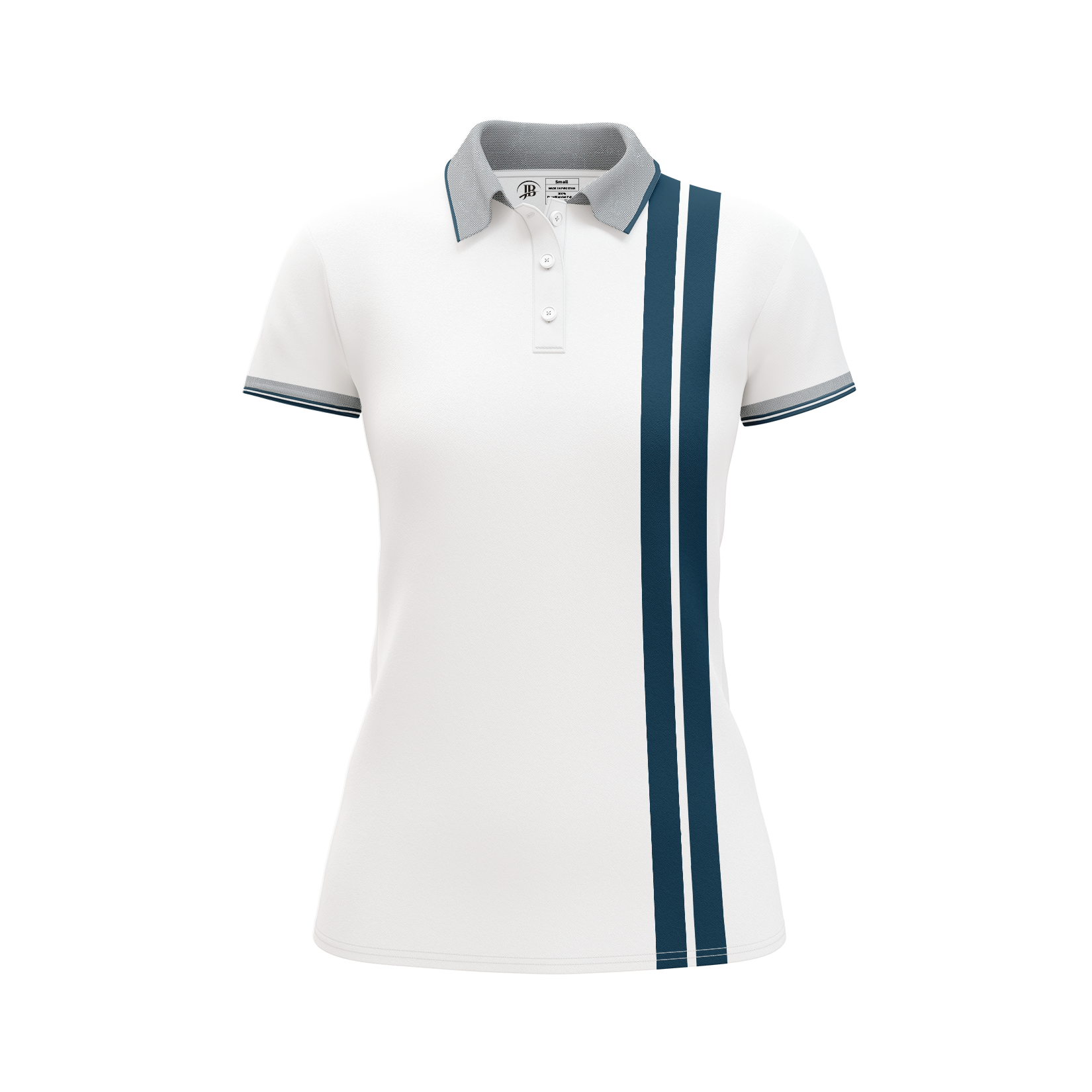JB POLO stripe Shirt Women (White)
