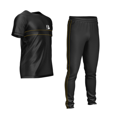 JB tracksuit Dri-Fit (Black with yellow strips)